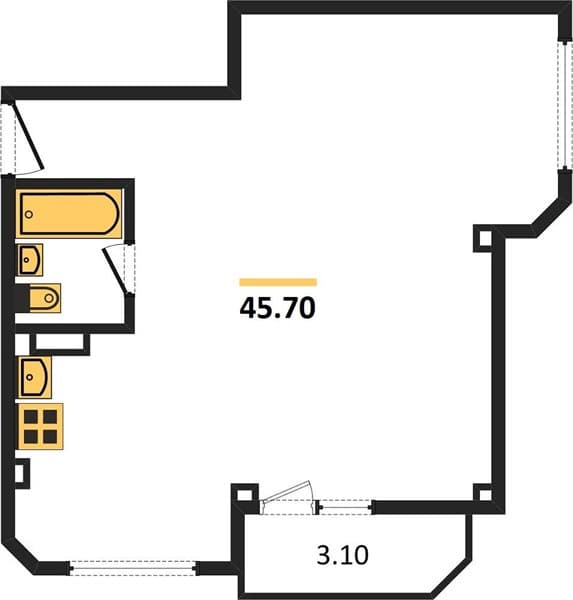 Studio Apartment in Mamayaka, Sochi