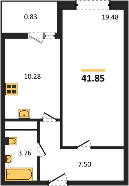 1-Bedroom Apartment in Centralny, Anapa