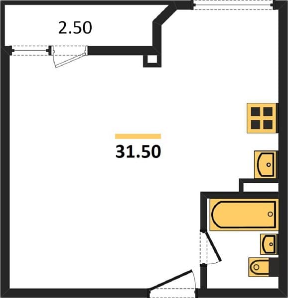 Studio Apartment in Sea Complex, Mamayka, Sochi