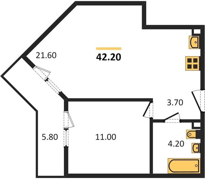 Studio Apartment in Oblaka-2, Novorossiysk