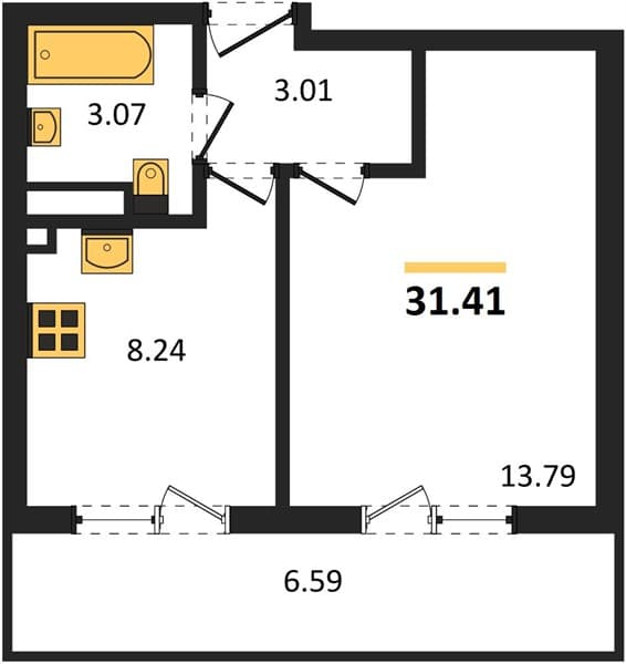 1-Bedroom Apartment in Botanica Hills, Nebug