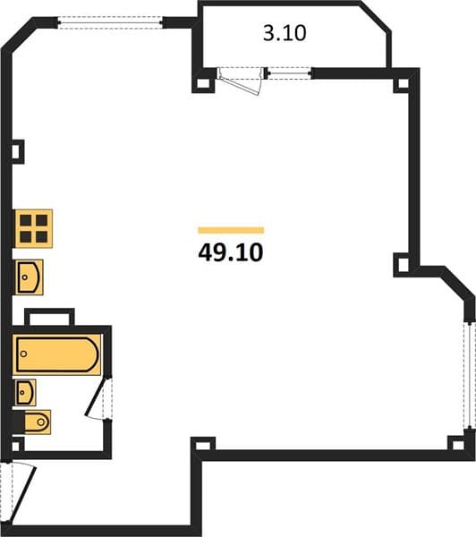 Studio Apartment in More Residential Complex, Mamayka, Sochi
