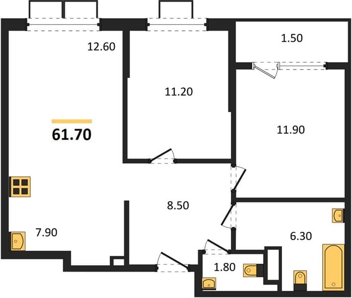 2-Bedroom Apartment in Porto-Novo, Tsemdolina