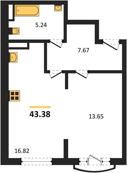 1-Bedroom Apartment in Svetsky Les, Sochi