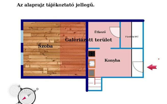 1-комнатная квартира 77 м² в Будапеште, Венгрия, фото 3