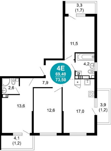 2-Bedroom Apartment in Lestoriya, Sochi