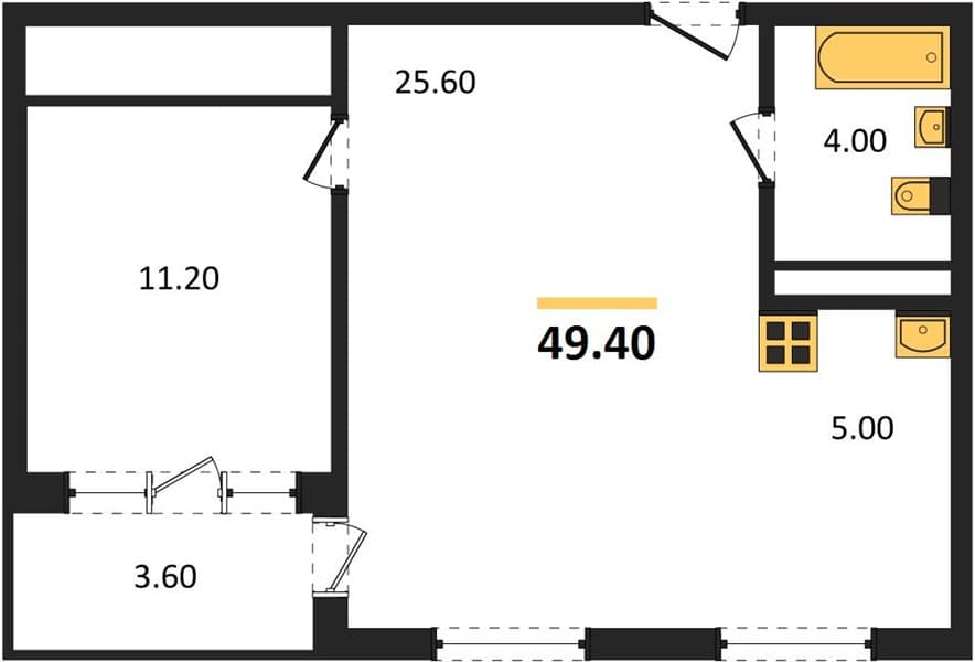 1-Bedroom Apartment with Mountain and Sea Views in Sochi