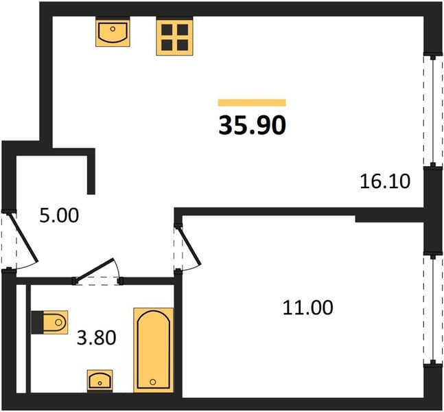 Studio Apartment with Sea View in Novorossiysk