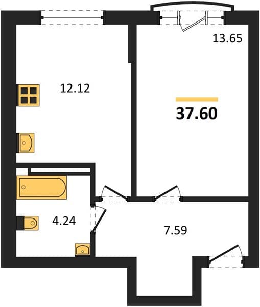 1-Bedroom Apartment in Svetsky Les, Sochi