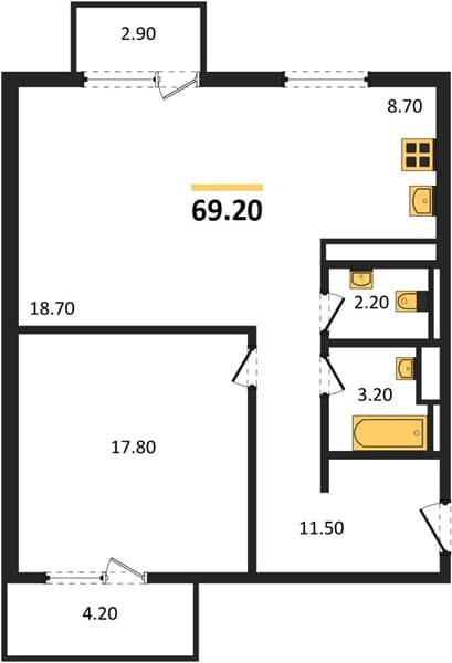 1-Bedroom Apartment in LeePrime Residence Polyana Sochi, Esto-Sadok