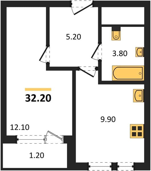 Studio Apartment with Sea View in Novorossiysk