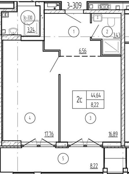 1-Bedroom Apartment with Shared Pool in Anapa