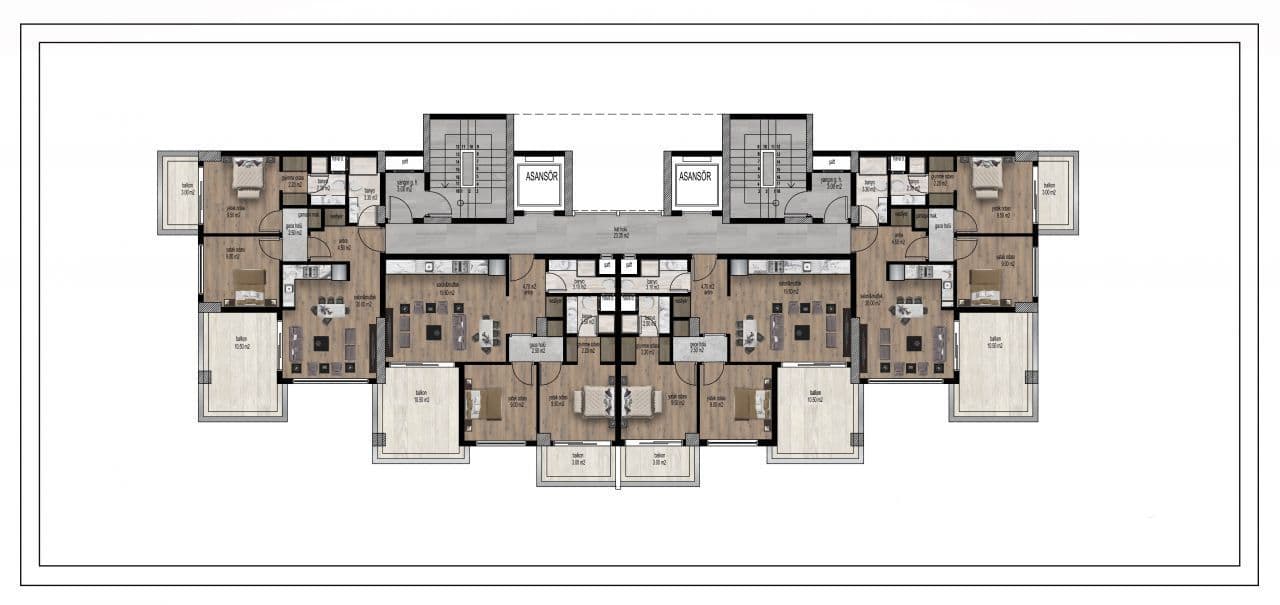 Квартира в Мерсине, Турция, 74 м², фото 4