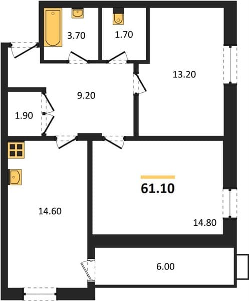 1-Bedroom Apartment in Lermontov, Taman