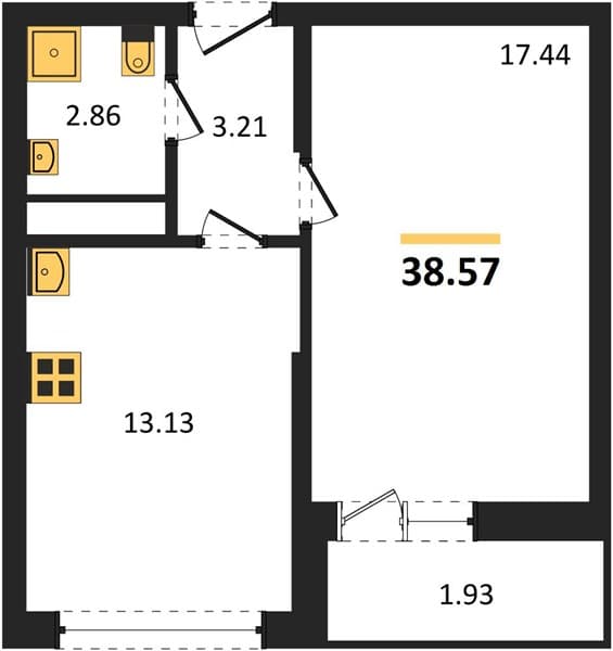 Studio Apartment in Oxygen Residential Complex, Sochi