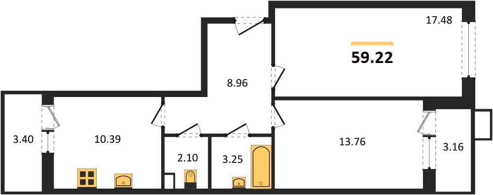 1-Bedroom Apartment in Sady u Morya, Temryuk