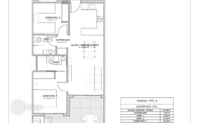 2-комнатная квартира 78 м² в Торревьехе, Испания, фото 3