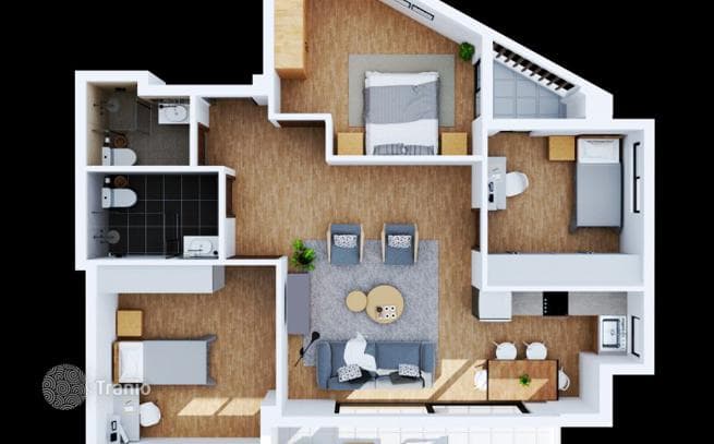 3-комнатные апартаменты в новостройке 96 м² в Терми, Греция, фото 2