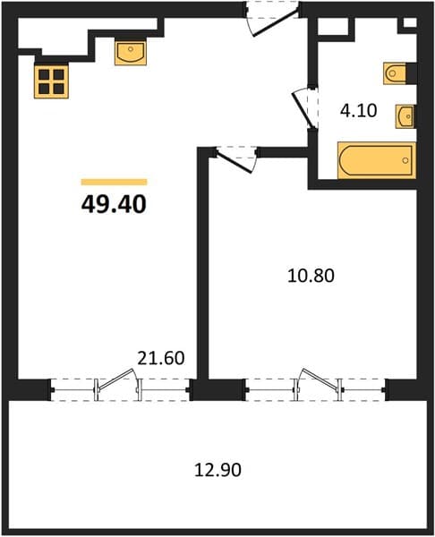 1-Bedroom Apartment in Neskuchny Sad, Sochi