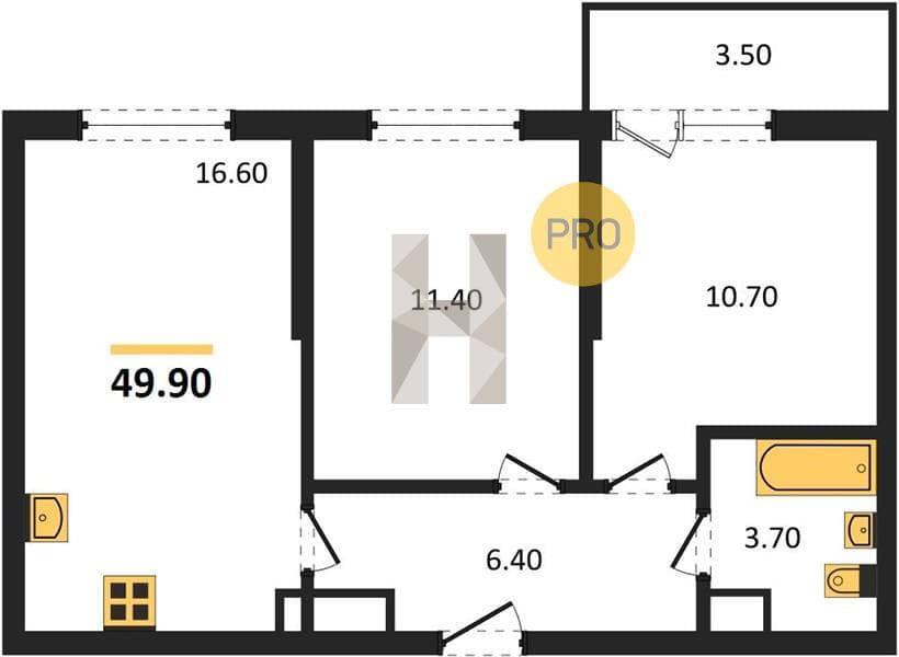1-Bedroom Apartment in Oblaka-3, Novorossiysk