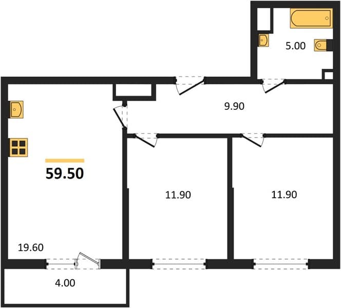 1-Bedroom Apartment in Oblaka-3, Novorossiysk