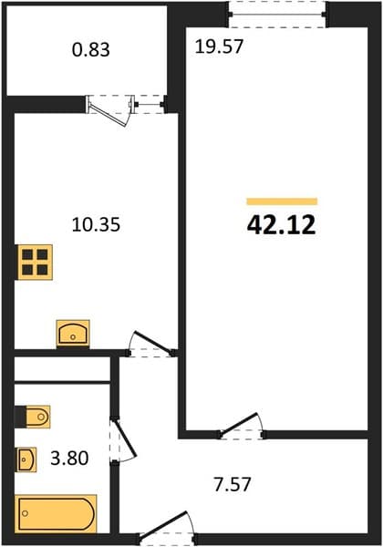 1-Bedroom Apartment in Centralny (Gamma), Anapa