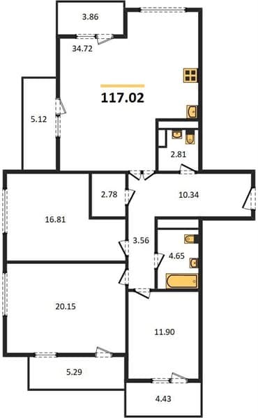 3-Bedroom Apartment with Sea View in Novorossiysk