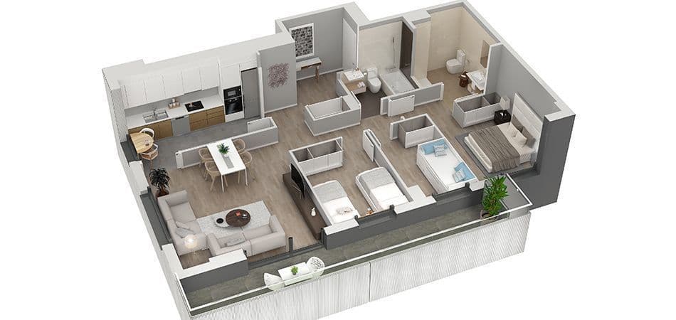 Квартира в Барселоне, Испания, 58 м², фото 4
