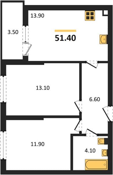 1-Bedroom Apartment in Oblaka-3, Novorossiysk