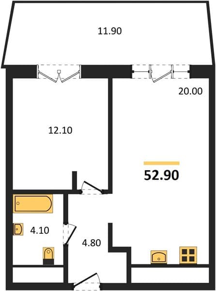 1-Bedroom Apartment in Morellio Hotel Complex, Anapa