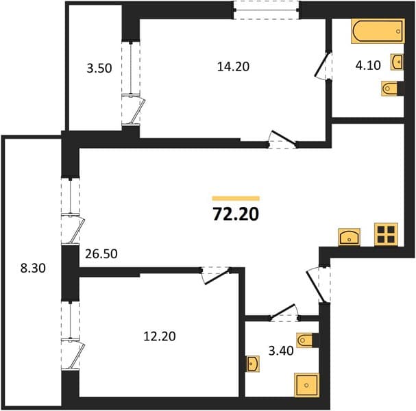 2-Bedroom Apartment with Mountain and Sea Views in Sochi