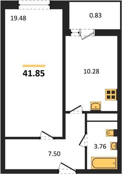 1-Bedroom Apartment in Central, Anapa