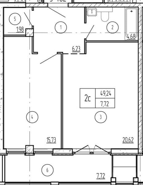 1-Bedroom Apartment in Luchi, Anapa