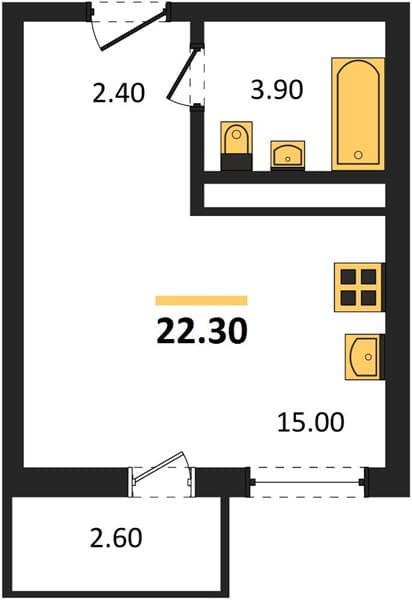 Studio Apartment in Oblaka-3, Novorossiysk