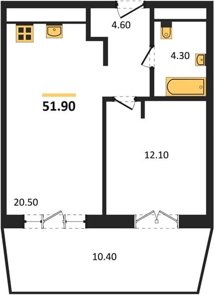 1-Bedroom Apartment in Hotel Complex Morello, Anapa