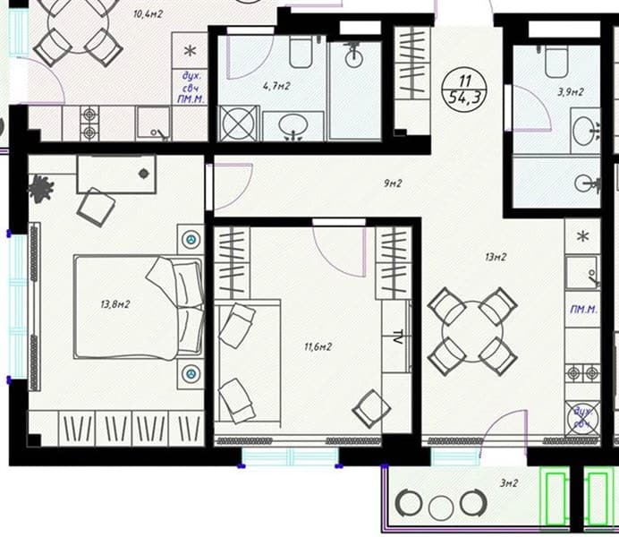 1-Bedroom Apartment in Olivia, Sochi
