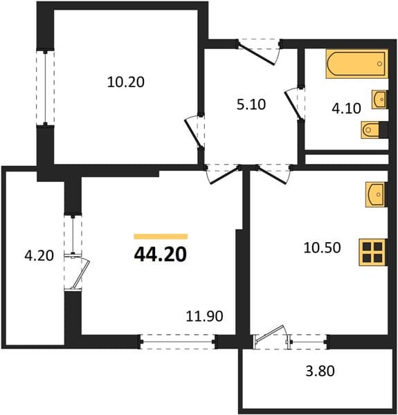 1-Bedroom Apartment in Lestoriya, Sochi
