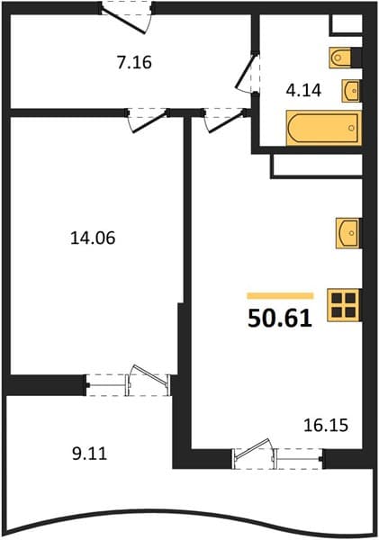 1-Bedroom Apartment in Marine Garden Sochi 4* Hotels and Resort, Sochi