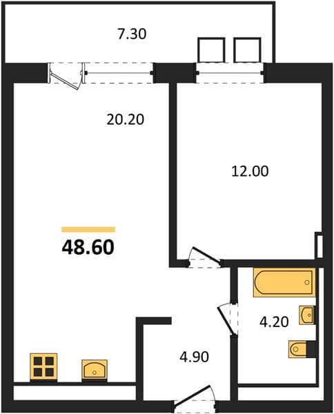 1-Bedroom Apartment in Gostinichnyy Kompleks More Tut, Golubitskaya