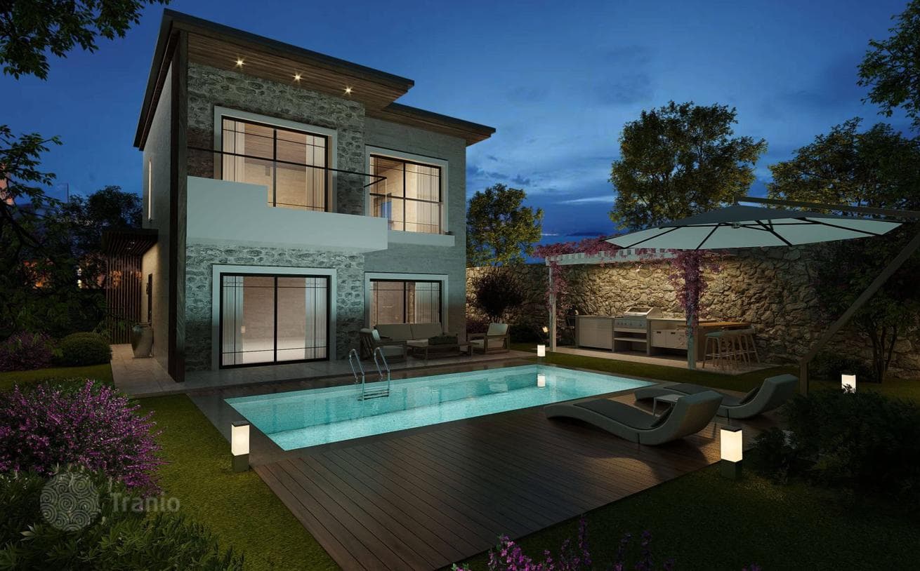 4-Bedroom Villa with Private Pool and Stone Cladding in Bodrum, photo 4