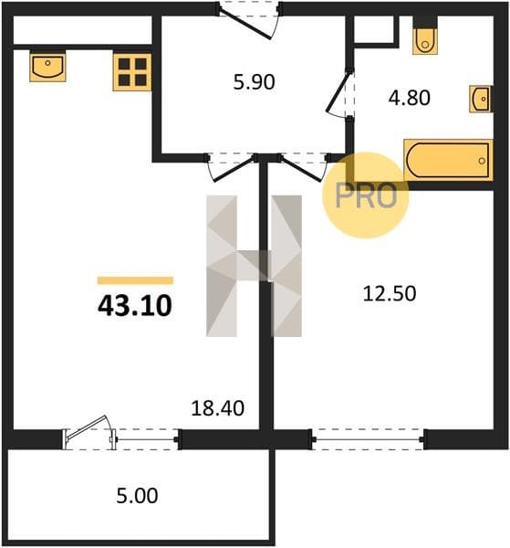 1-Bedroom Apartment with Sea Proximity in Novorossiysk