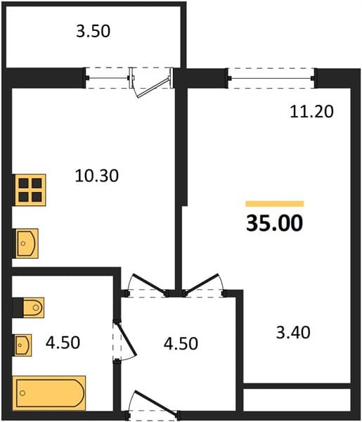 Studio Apartment in Lestoriya, Sochi