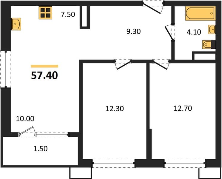 2-Bedroom Apartment in Porto-Novo, Tsemdolina