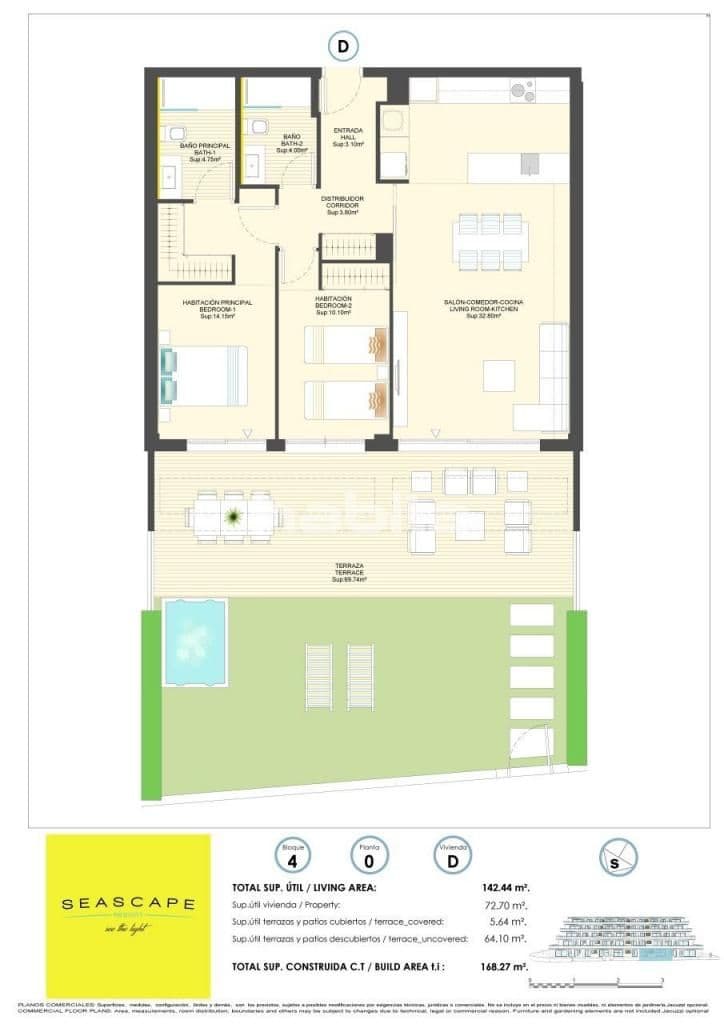 Квартира в Финестрате, Испания, 72.7 м², фото 2