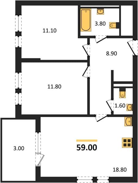 2-Bedroom Apartment with Sea View in Novorossiysk