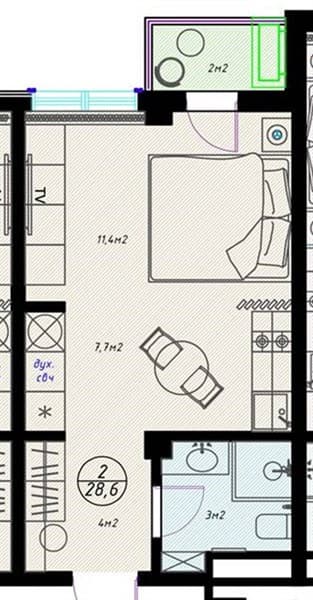 Studio Apartment in Olivia, Sochi