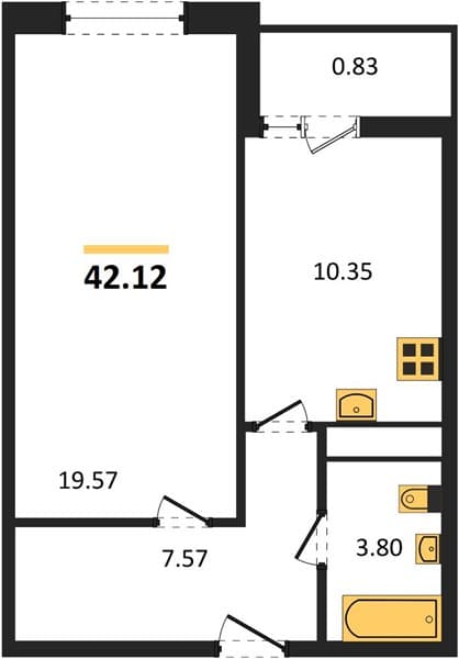 Studio Apartment in Tsentralny (Gamma) Complex, Anapa