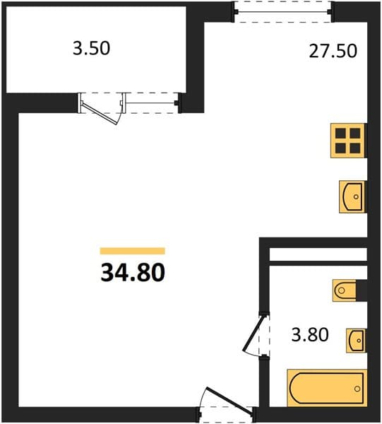 Studio Apartment in Neskuchny Sad, Sochi