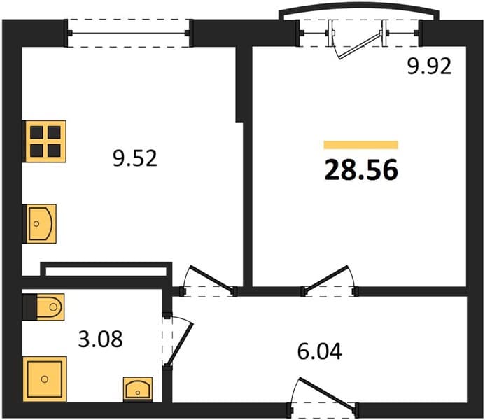 Studio Apartment in Svetsky Les, Sochi