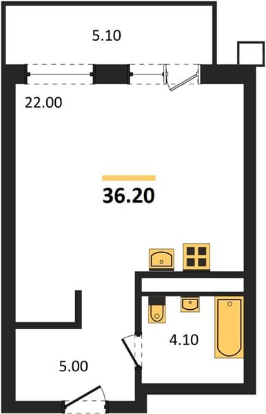 Studio Apartment in Golubitskaya, Russia